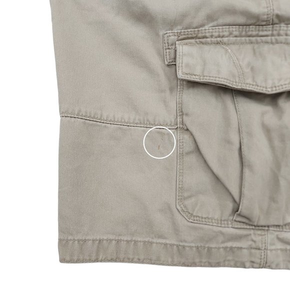 Timberland Cargo Shorts Mens 38 Beige Flat Front High Rise Cotton Outdoor Hiking - Picture 10 of 10